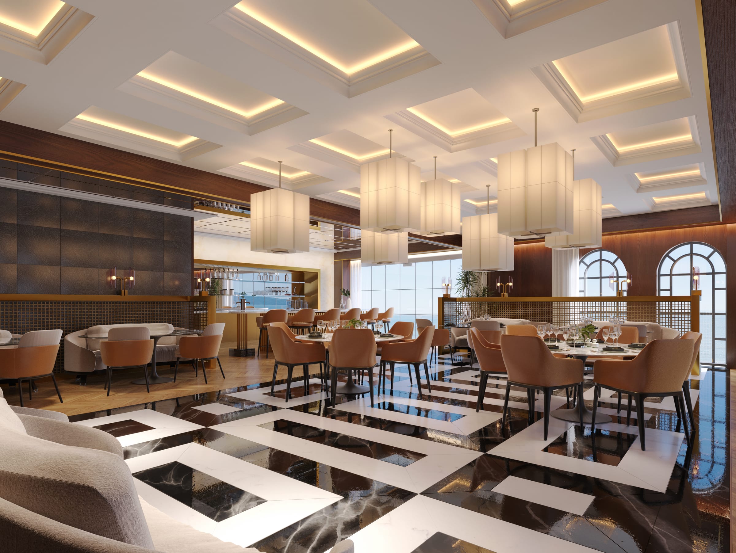Salão de festas do Grand Luxury Residences