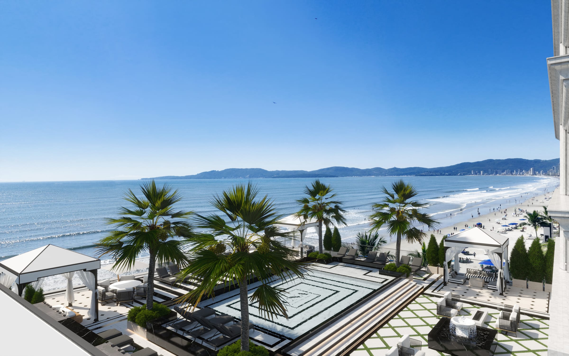 Área de piscina do Grand Luxury Residences