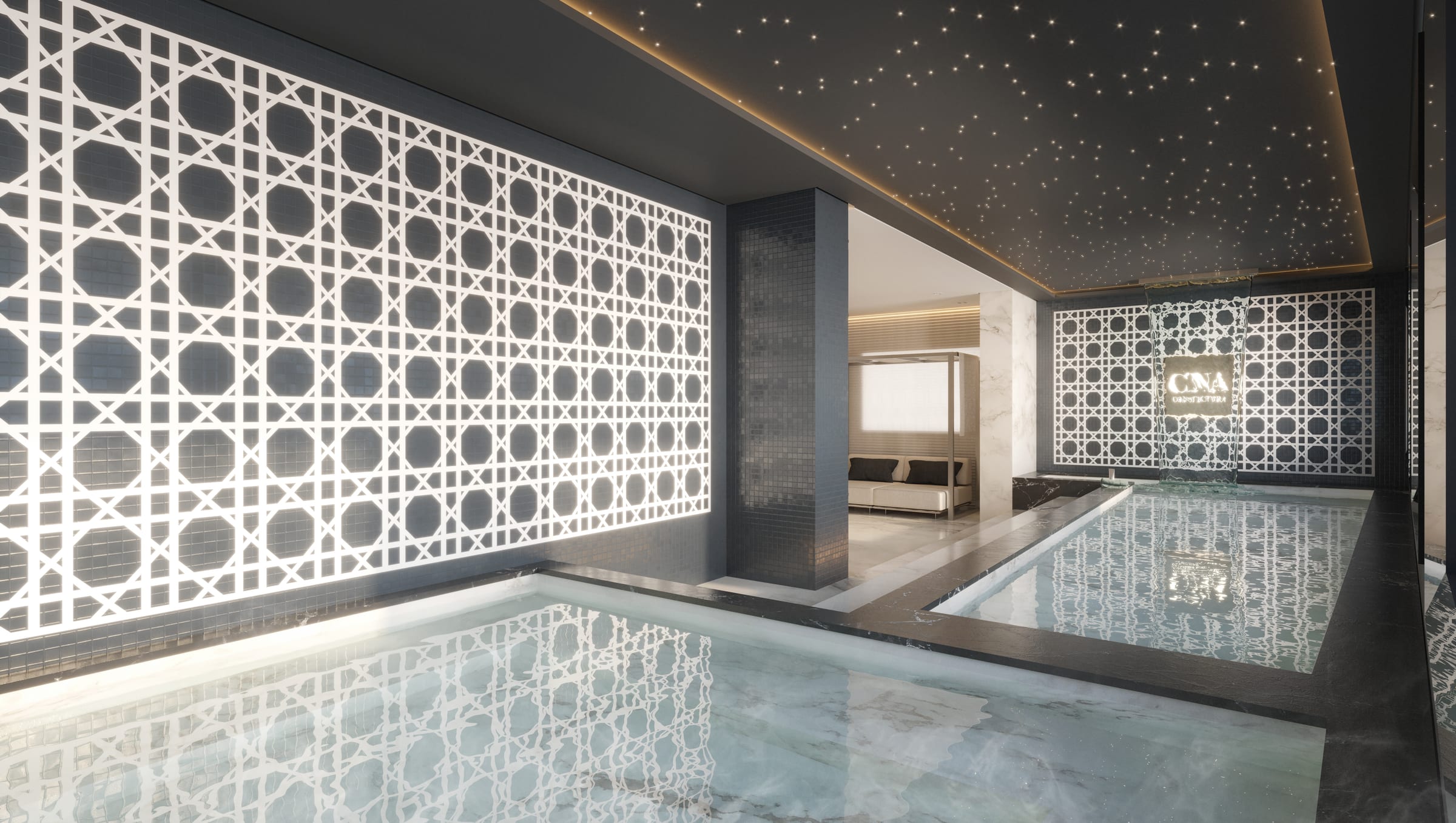 Piscina interna aquecida do Grand Luxury Residences